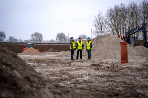 Entreprenørplads på Renseanlæg Damhusåen